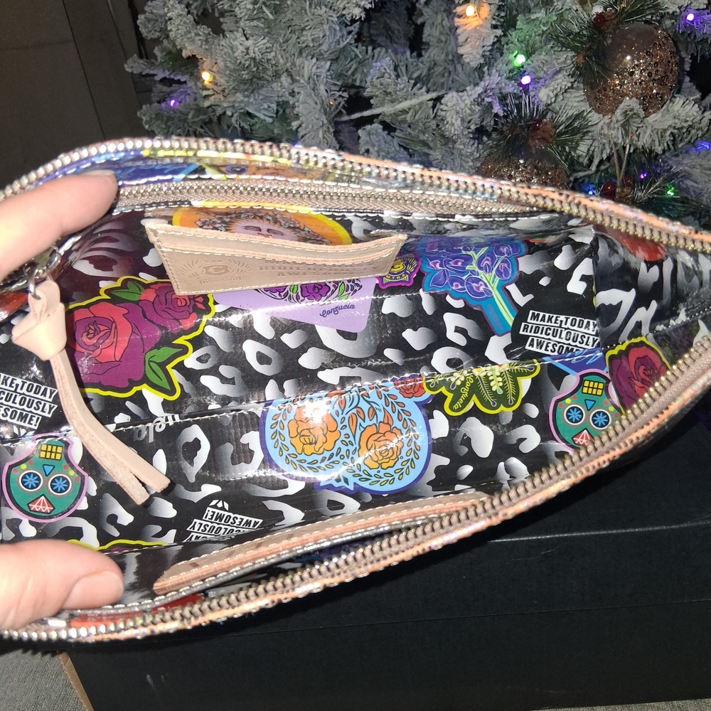 Consuela Iridescent Leopard Print Clutch - Picture 5 of 6